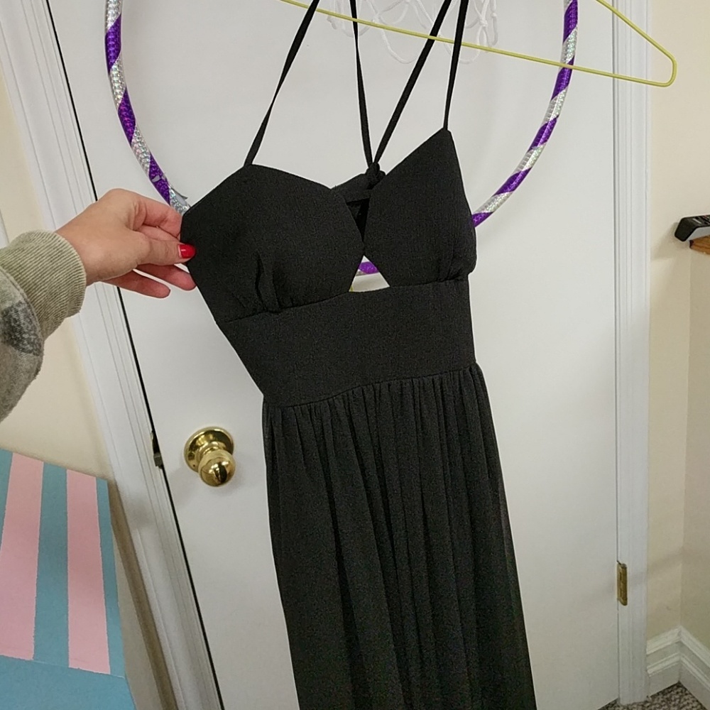 Black sheer bcbg dress NWT